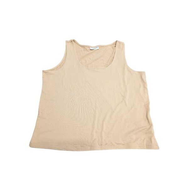 Jolie & Joy Cream Sleeveless Casual Shoulder Pads Basic Women's 1X - Picture 1 of 4